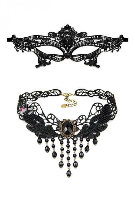 Карнавальний набір (маска та чокер) (713026)
