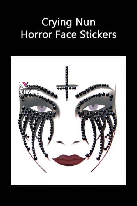 Наклейки-стикеры на лицо "Плачущая монахиня" (120020)