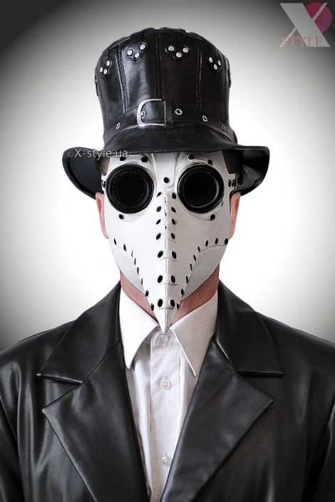 Белая маска чумного доктора XA1072 (901072)