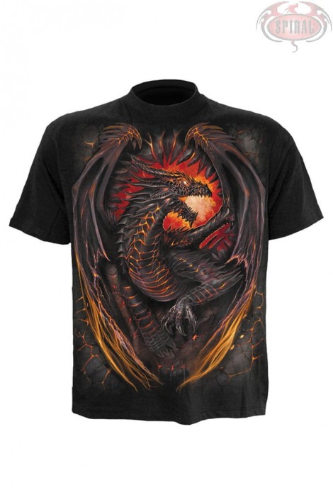 Мужская футболка в стиле рок DRAGON FURNACE (212005)