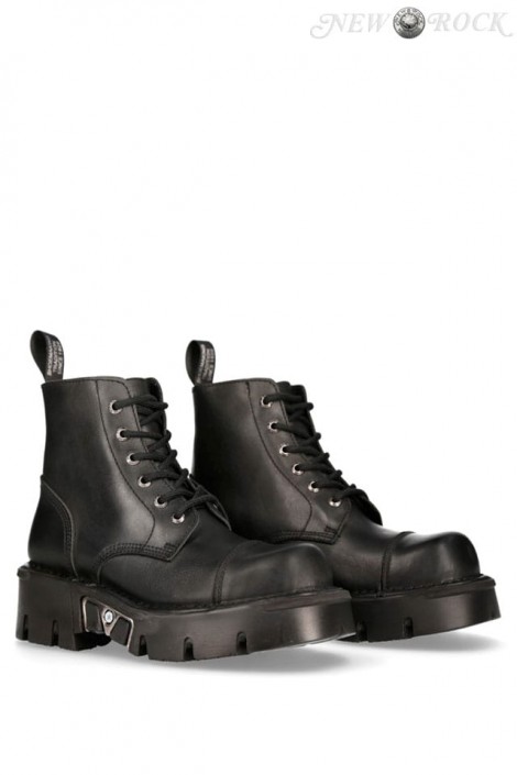 Черные кожаные ботинки со шнуровкой N10060 Classic (310060)