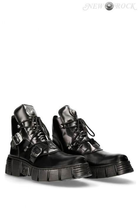 Кожаные ботинки со шнуровкой N063 ANTIK NEGRO (310063)