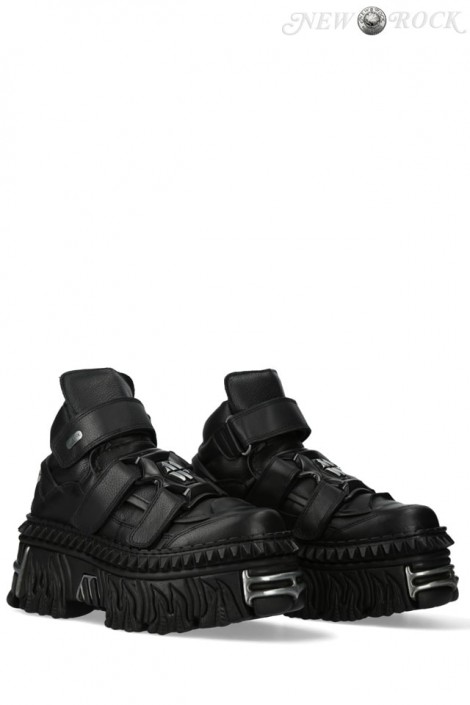 Массивные черные ботинки на платформе PUNTERA PICOS (314043)