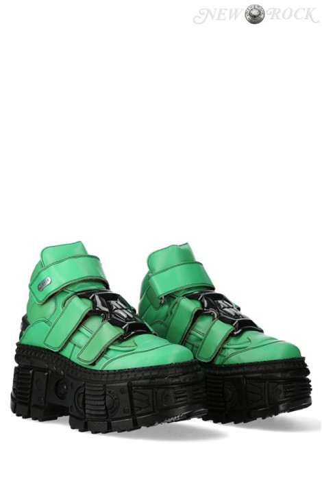 TIMBER VERDE Chunky Leather Platform Sneakers (314045)