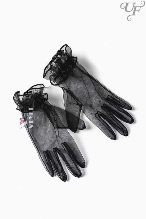 Прозрачные черные перчатки U1205 (601205)