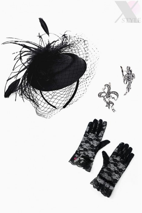 Gatsby Accessories (Hat, Gloves, Earrings) (611006)