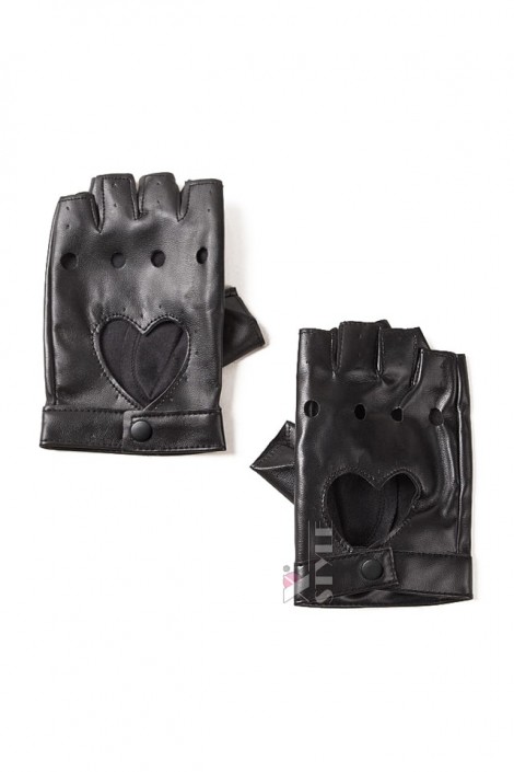 Женские кожаные перчатки без пальцев X1181 (601181)