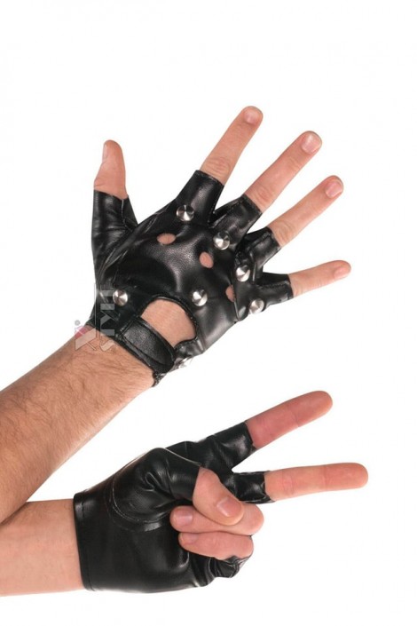 Мужские кожаные перчатки без пальцев XT184 (601184)