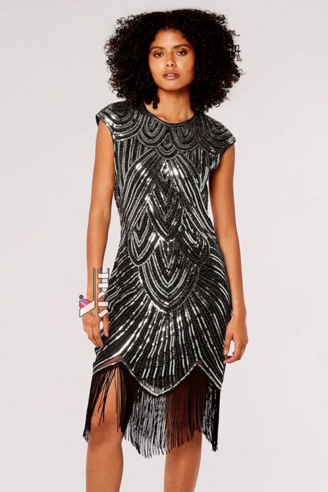 Flapper Party 20's Silver Sequin Dress X5526 (105526)
