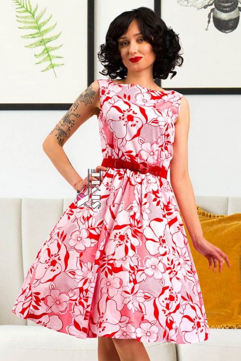 Летнее платье с цветочным узором X5349 (105349)