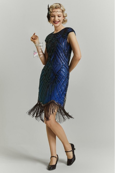 Нарядное платье для вечеринки Гэтсби (Royal Blue) (105579)