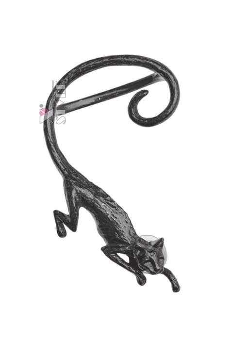 Черная серьга Cat Sith (AGE404)