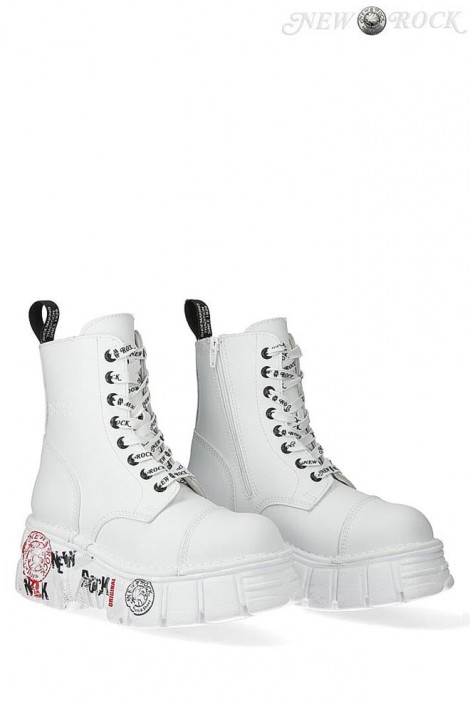 Белые ботинки на платформе New Rock URBAN TRILLS (310096)