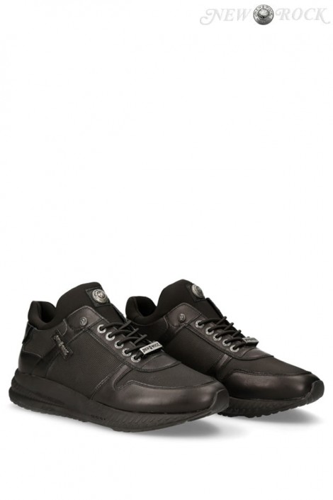 Черные кожаные кроссовки LUXOR SPORT PLANE (315006)