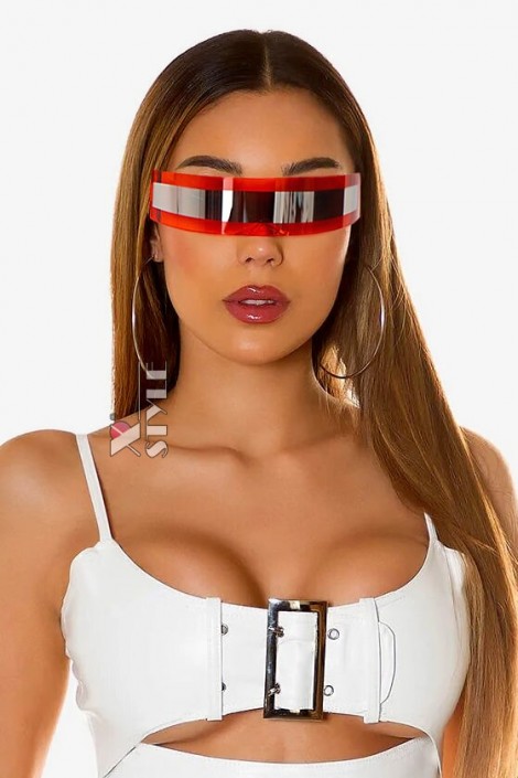 Cyberpunk Red Futuristic Glasses (905150)
