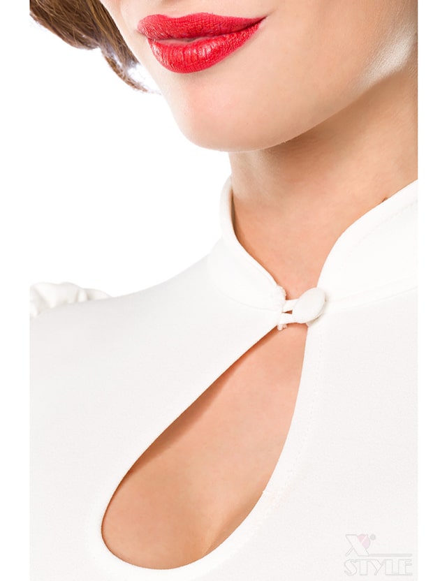 Приталенная нарядная блузка в стиле Ретро Belsira, 3