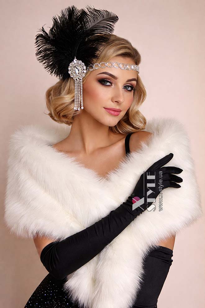 Меховая шаль к костюму Круэллы и Гэтсби, 5