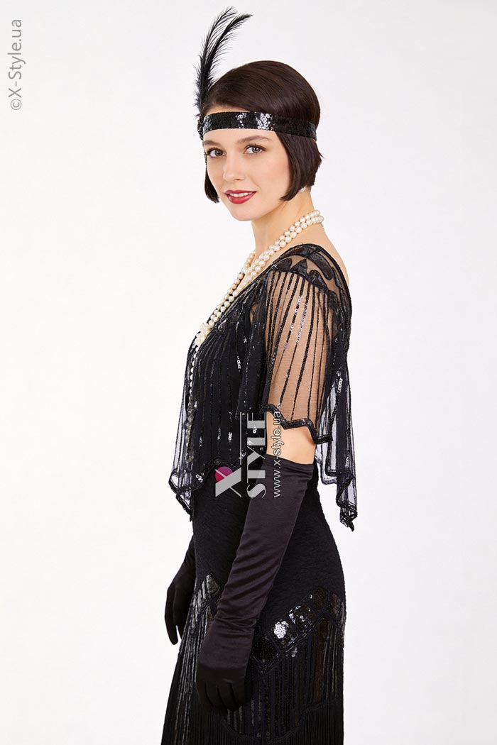 Нарядная мантия-шаль с пайетками UF-Vintage, 5