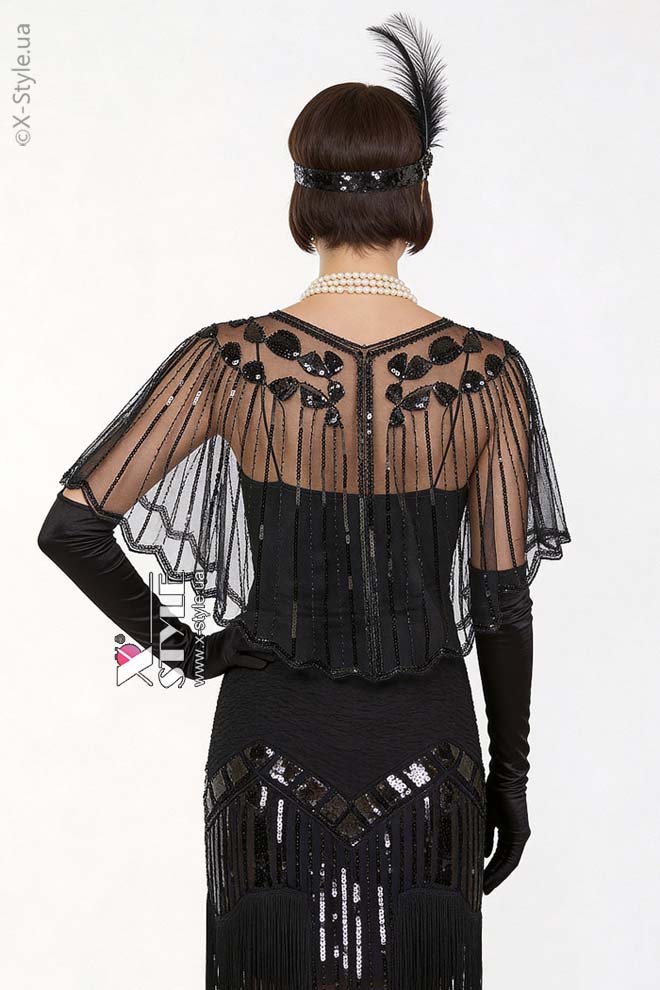 Нарядная мантия-шаль с пайетками UF-Vintage, 7