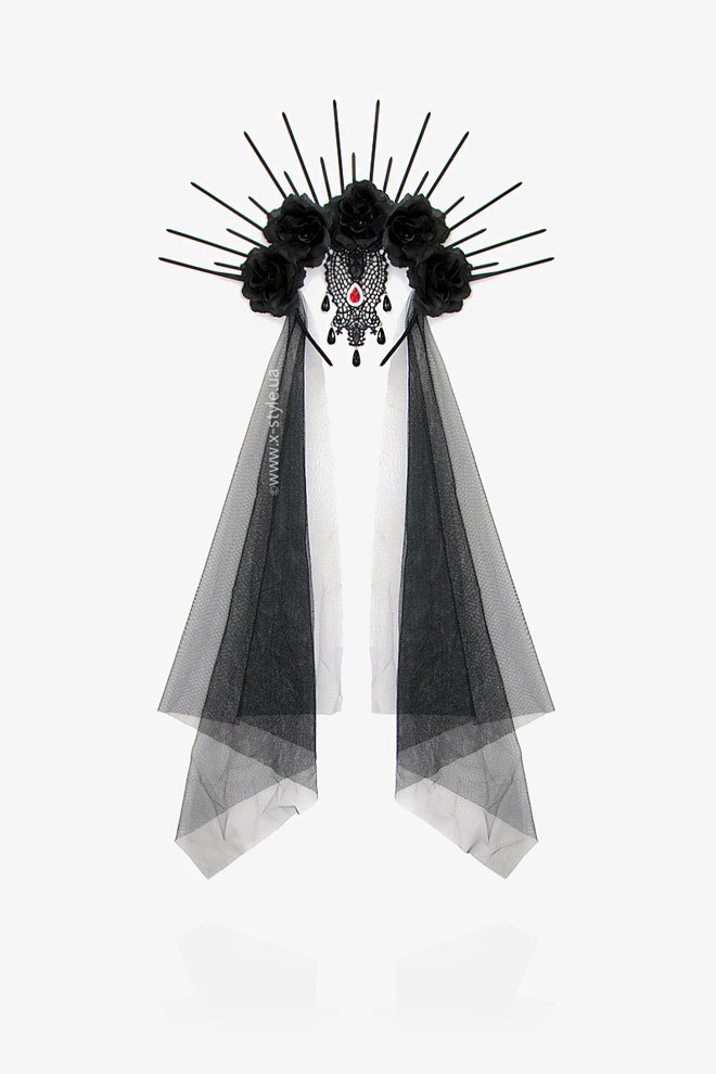 Костюм Gothic Princess (блуза, корсет, обруч, митенки), 5
