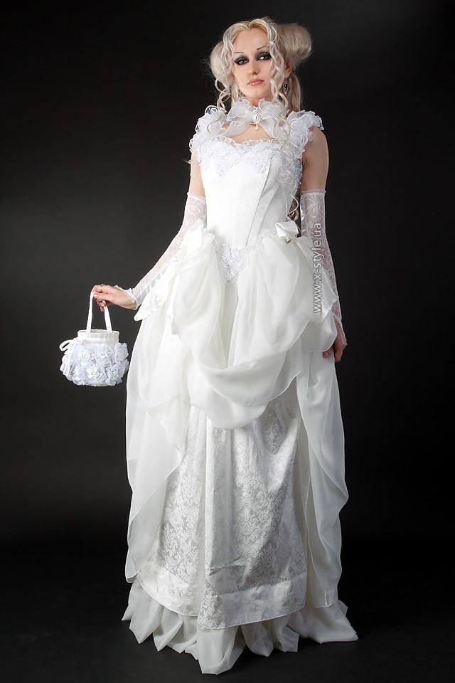 White Wedding Rose Handbag (handmade), 3