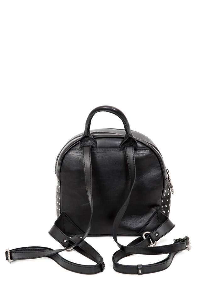 New Rock Leather Studded Backpack, 5