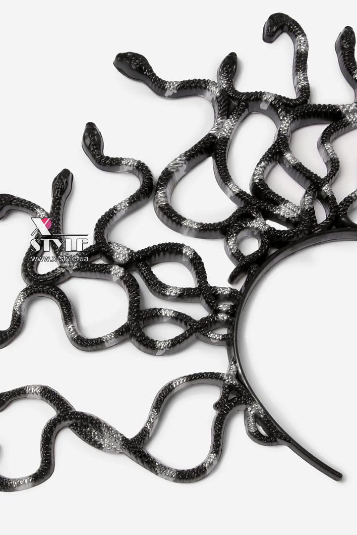 Корона со змеями на обруче Black/Silver, 5