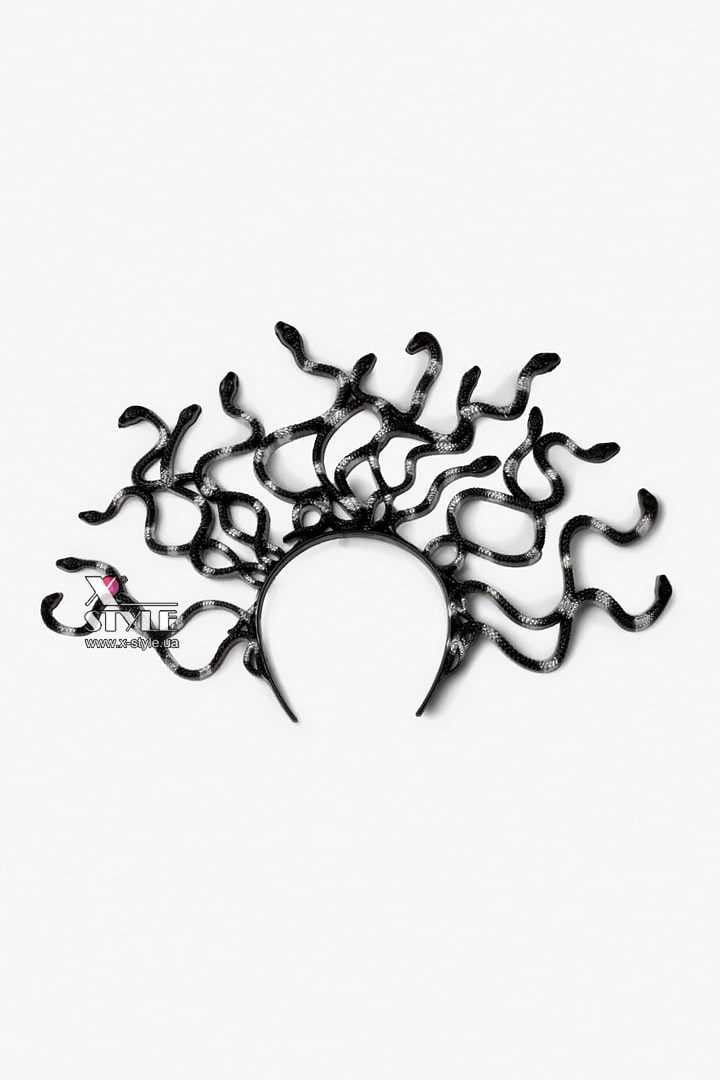 Корона со змеями на обруче Black/Silver, 3