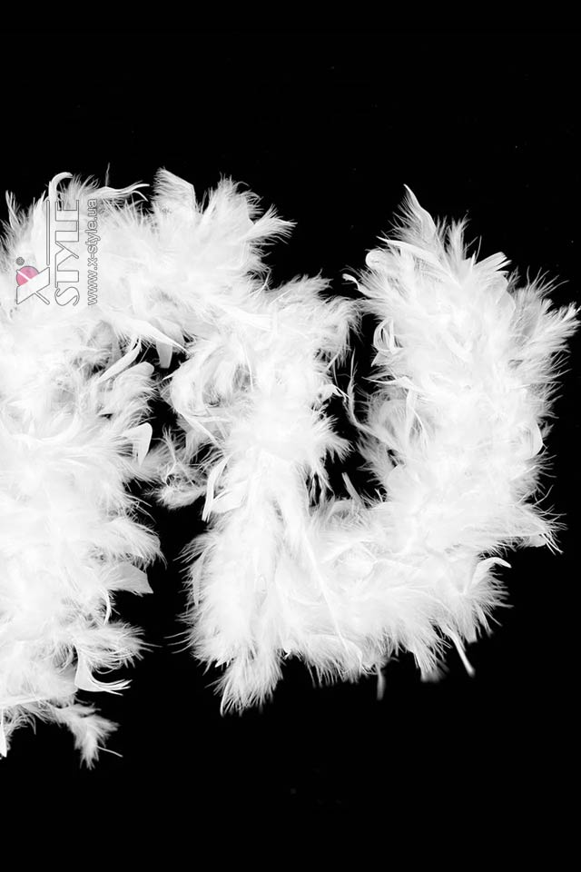 Белое пышное боа Premium U4216, 5