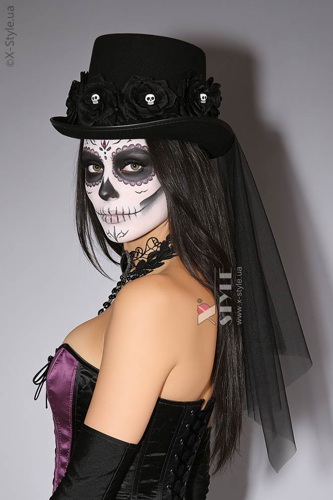 Карнавальный набор в стиле Santa Muerte, 7