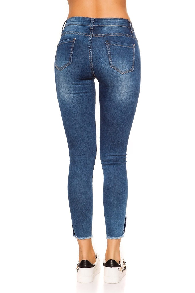 Узкие джинсы с жемчужным декором MR088, 5
