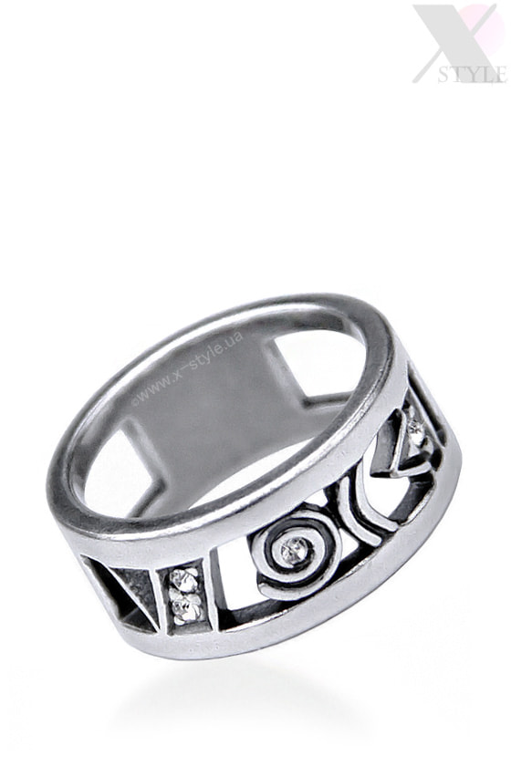 Ювелирное кольцо с серебрением и Сваровски XJ212, 3