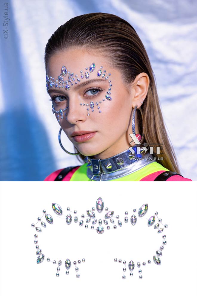 Самоклеющиеся стразы на лицо X022