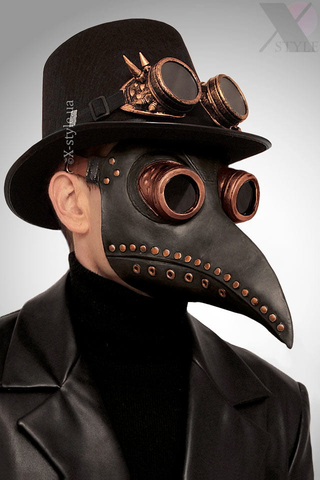 Комплект "Чумной доктор" (маска, шляпа, очки), 3