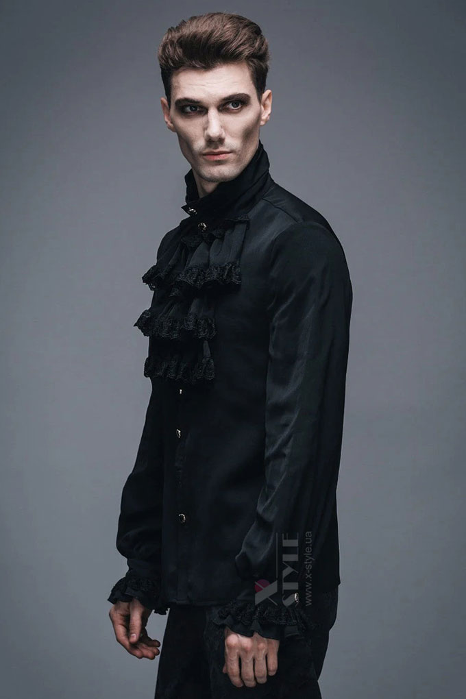 Regency Aristocrat Men's Shirt with Jabot, 7