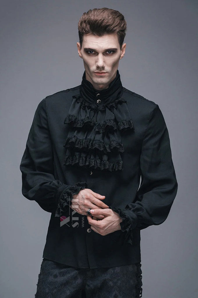 Regency Aristocrat Men's Shirt with Jabot