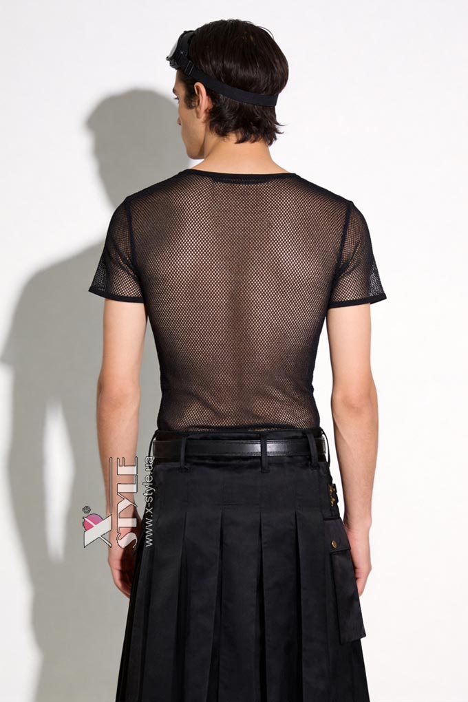 Мужской топ сетка с коротким рукавом XC023, 7