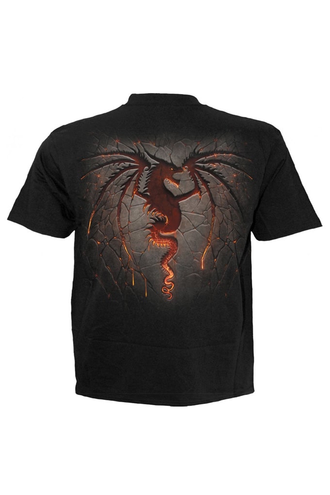 Мужская футболка в стиле рок DRAGON FURNACE, 5