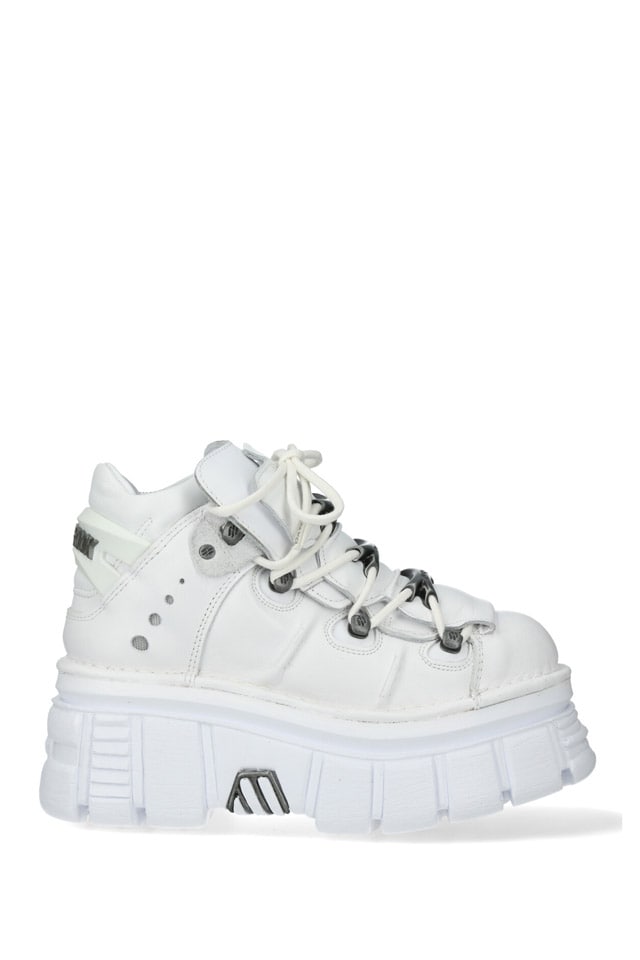 Білі шкіряні кросівки на масивній підошві B4004, 15