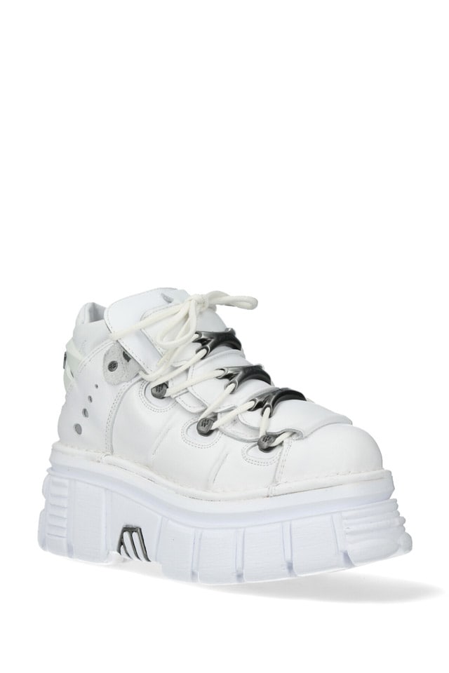 Білі шкіряні кросівки на масивній підошві B4004, 13