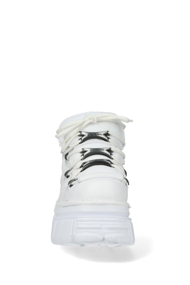 Білі шкіряні кросівки на масивній підошві B4004, 11