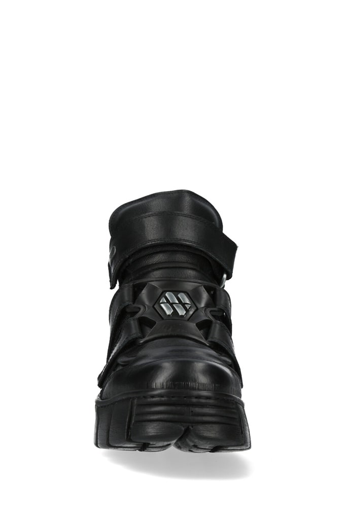 Черные кожаные кроссовки на массивной подошве TOWER CASCO, 13