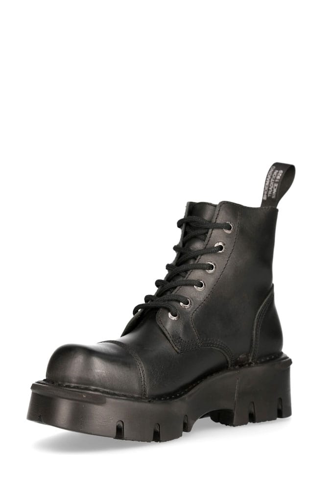 Черные кожаные ботинки со шнуровкой N10060 Classic, 5
