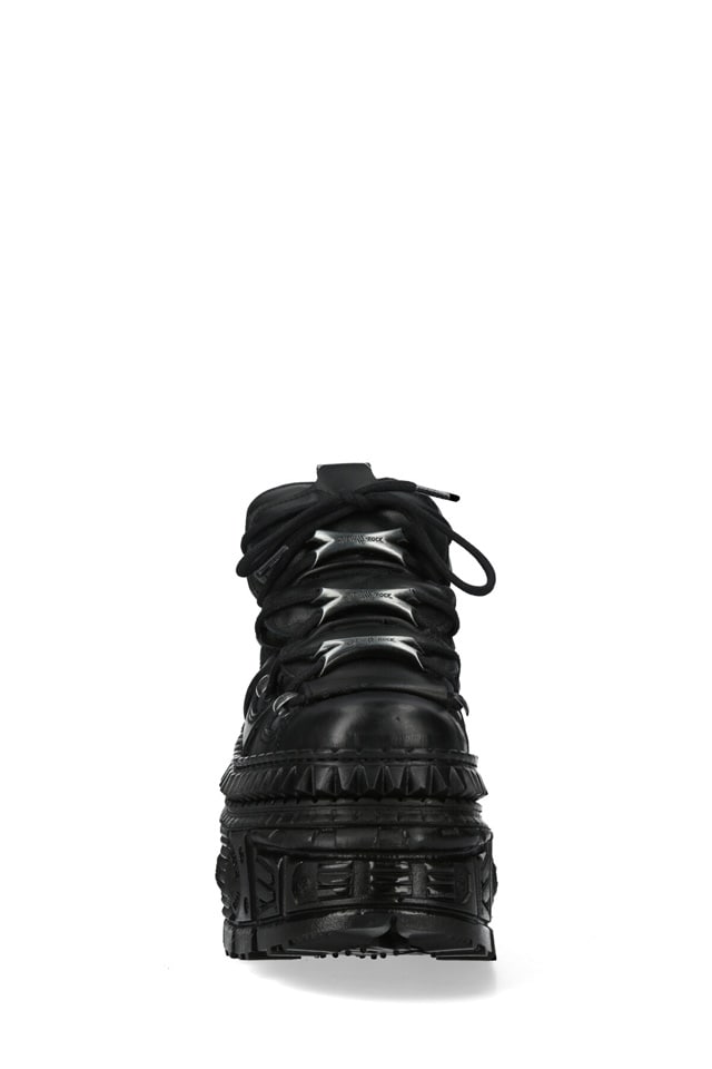 Массивные кожаные кроссовки на высокой платформе TANK SUELA, 3