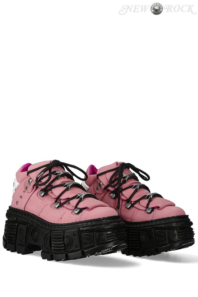 Кроссовки из нубука на платформе NOBUK ROSA