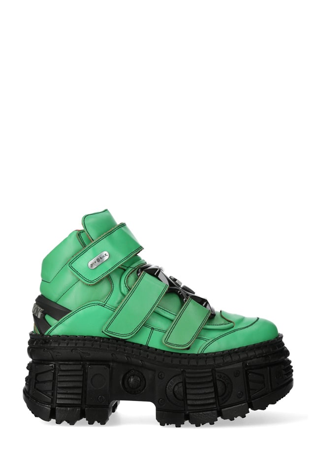 TIMBER VERDE Chunky Leather Platform Sneakers, 3