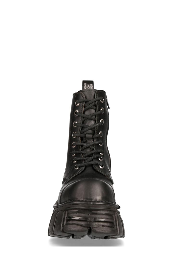Черные кожаные ботинки на платформе New Rock, 11
