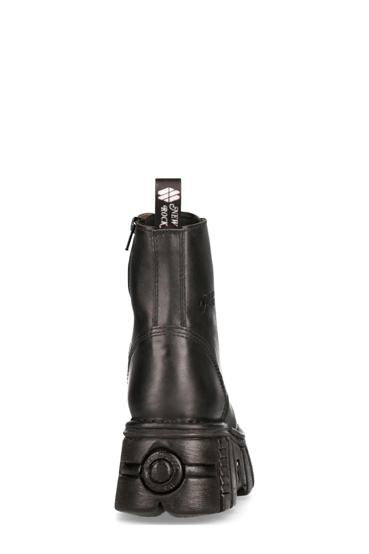 Черные кожаные ботинки на платформе New Rock, 7