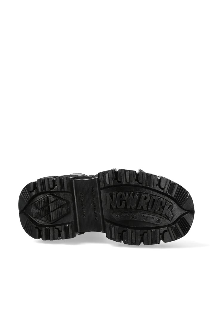 Черные кожаные сапоги со шнуровкой и винтами в платформе, 3