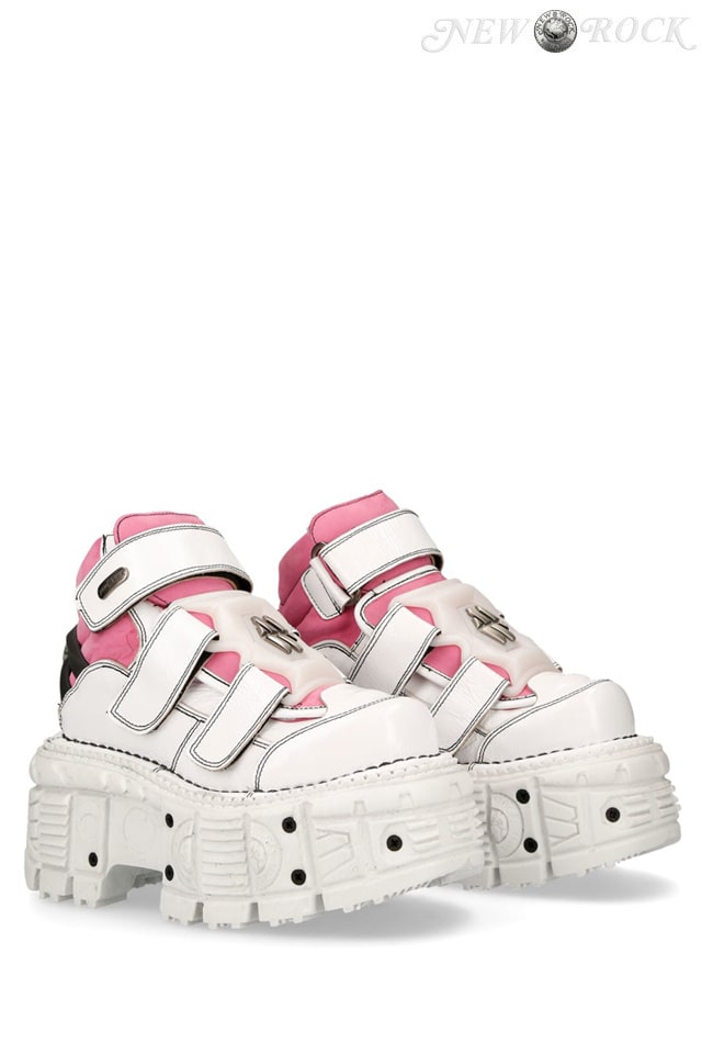 Кроссовки New Rock с винтами (кожа + нубук) 